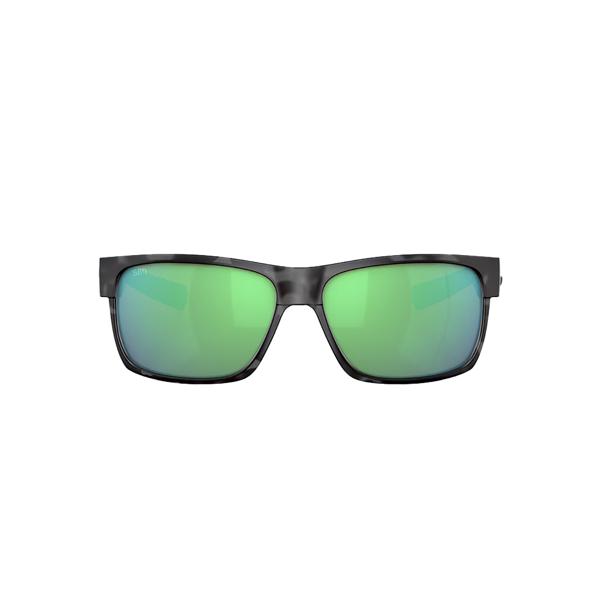 Costa Half Moon Sunglasses Polarized Tiger Shark Green Mirror Glass