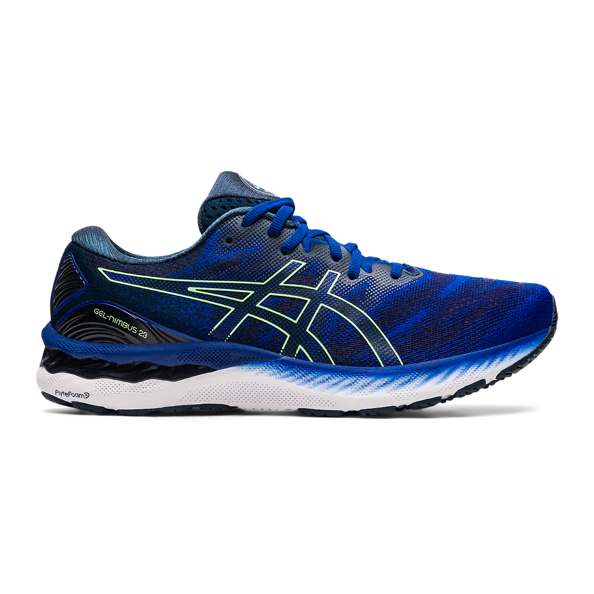 Asics Nimbus 23 - Monaco Blue - Bright Lime