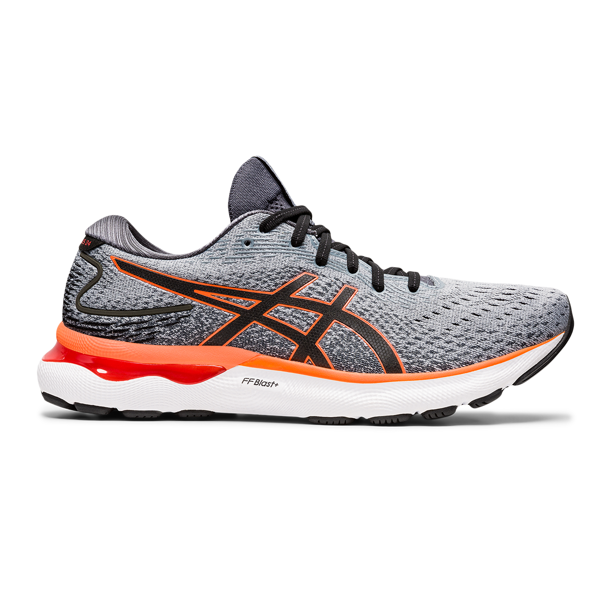 Asics Gel Nimbus 24 - Sheet Rock - Shocking Orange