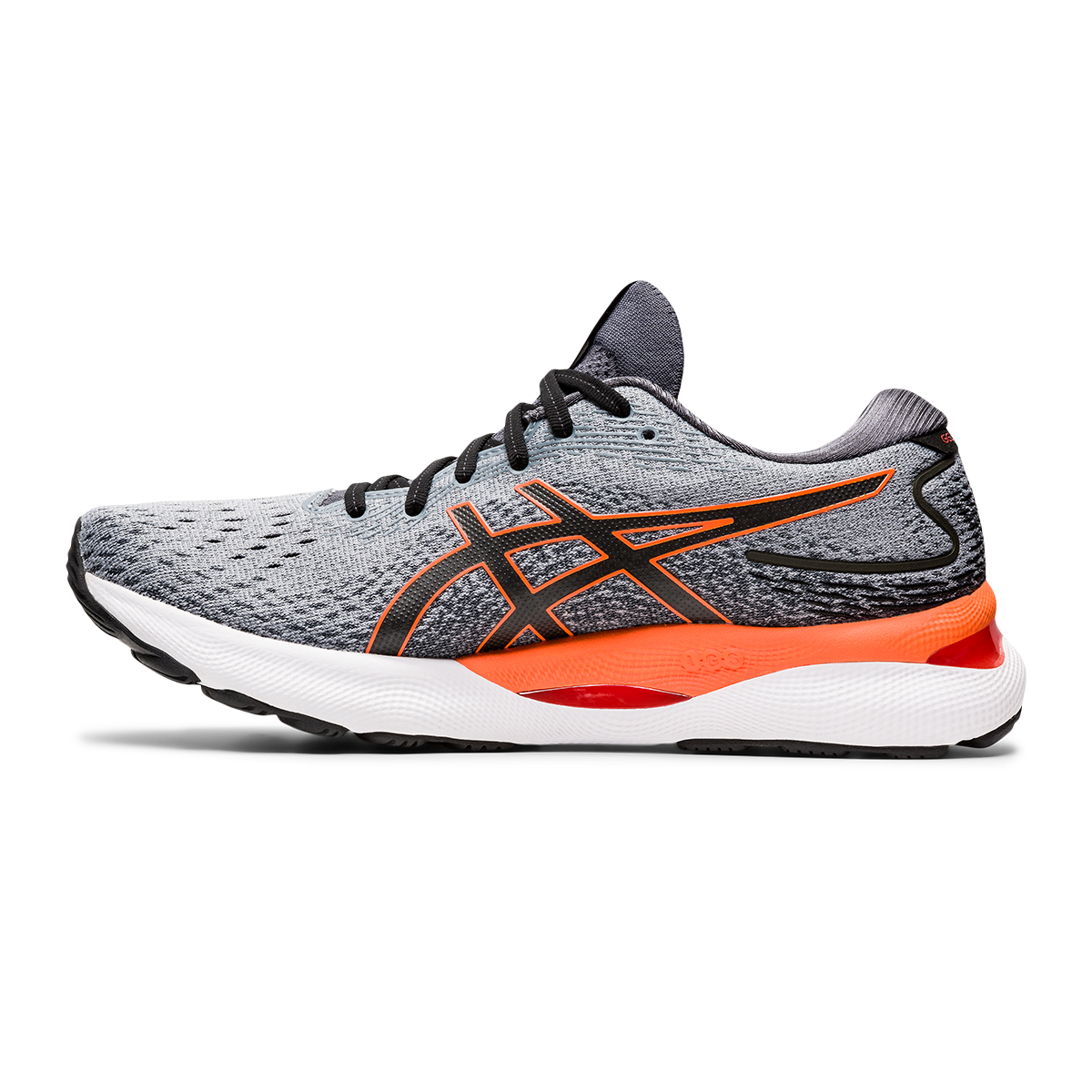 Asics Gel Nimbus 24 - Sheet Rock - Shocking Orange