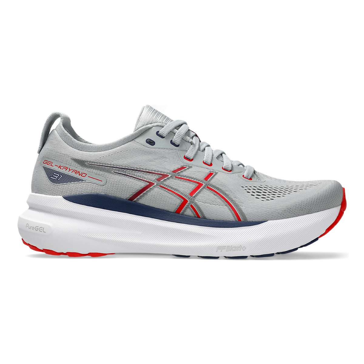 Asics Gel Kayano 31 - Piedmont Grey - Fiery Red