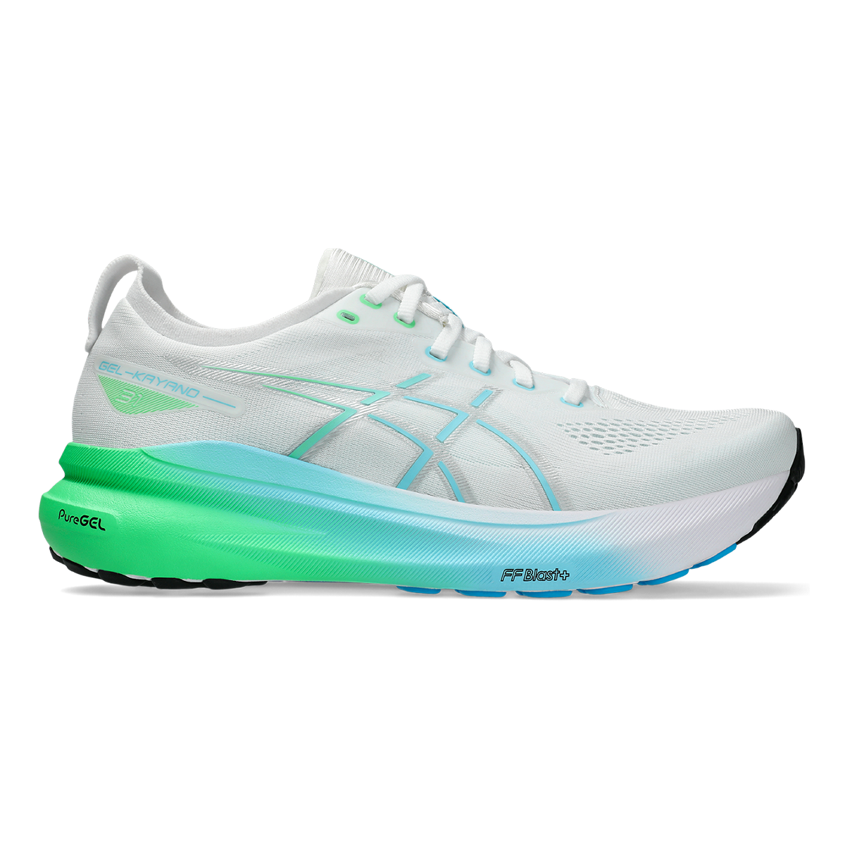 Asics Gel Kayano 31 - White - Bright Cyan