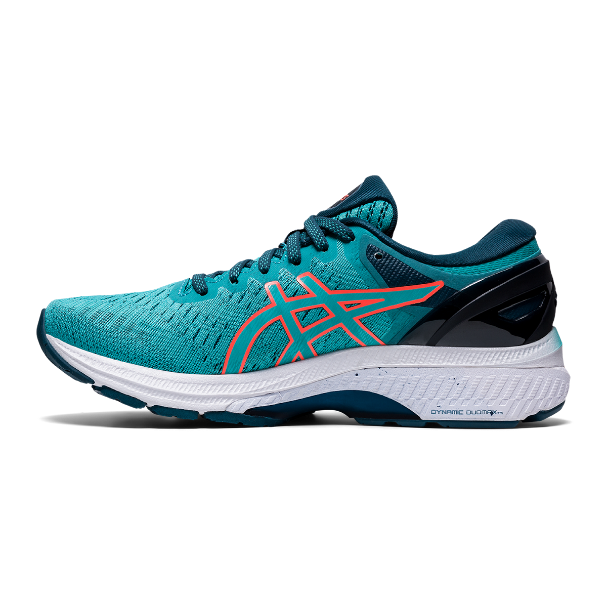 Asics Gel Kayano 27 - Techno Cyan - Sunrise Red