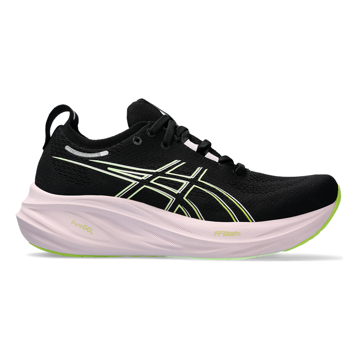 Asics Gel Nimbus 26 - Black - Neon Lime