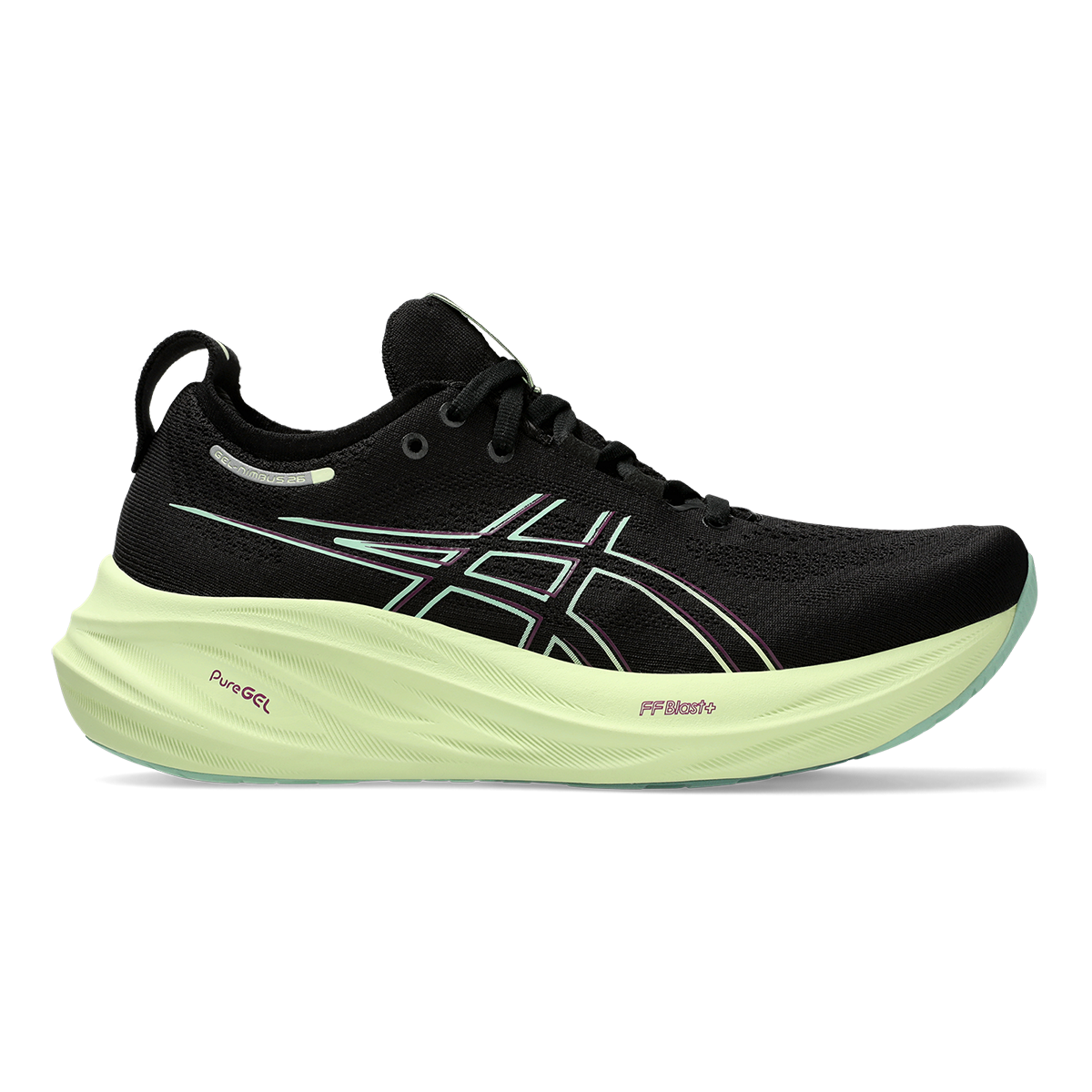 Asics Gel Nimbus 26 - Black - Cool Matcha