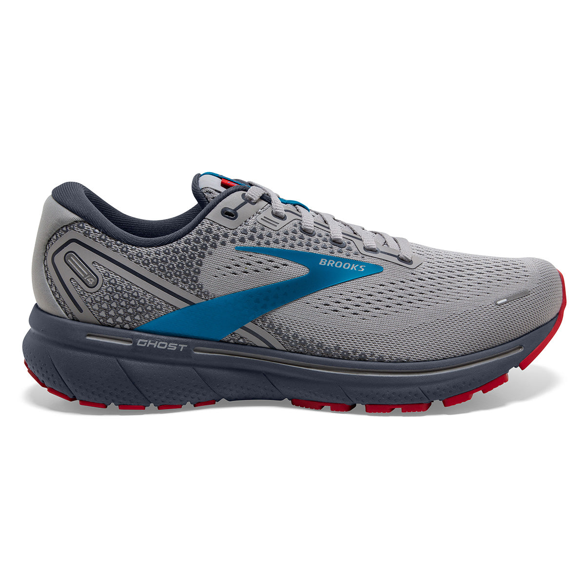 Brooks Ghost 14 - Grey - Blue - Red