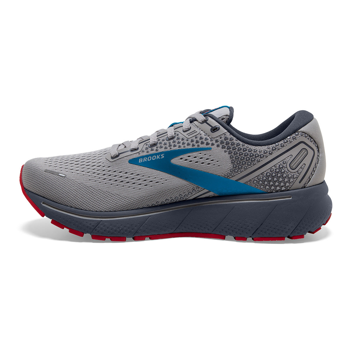 Brooks Ghost 14 - Grey - Blue - Red