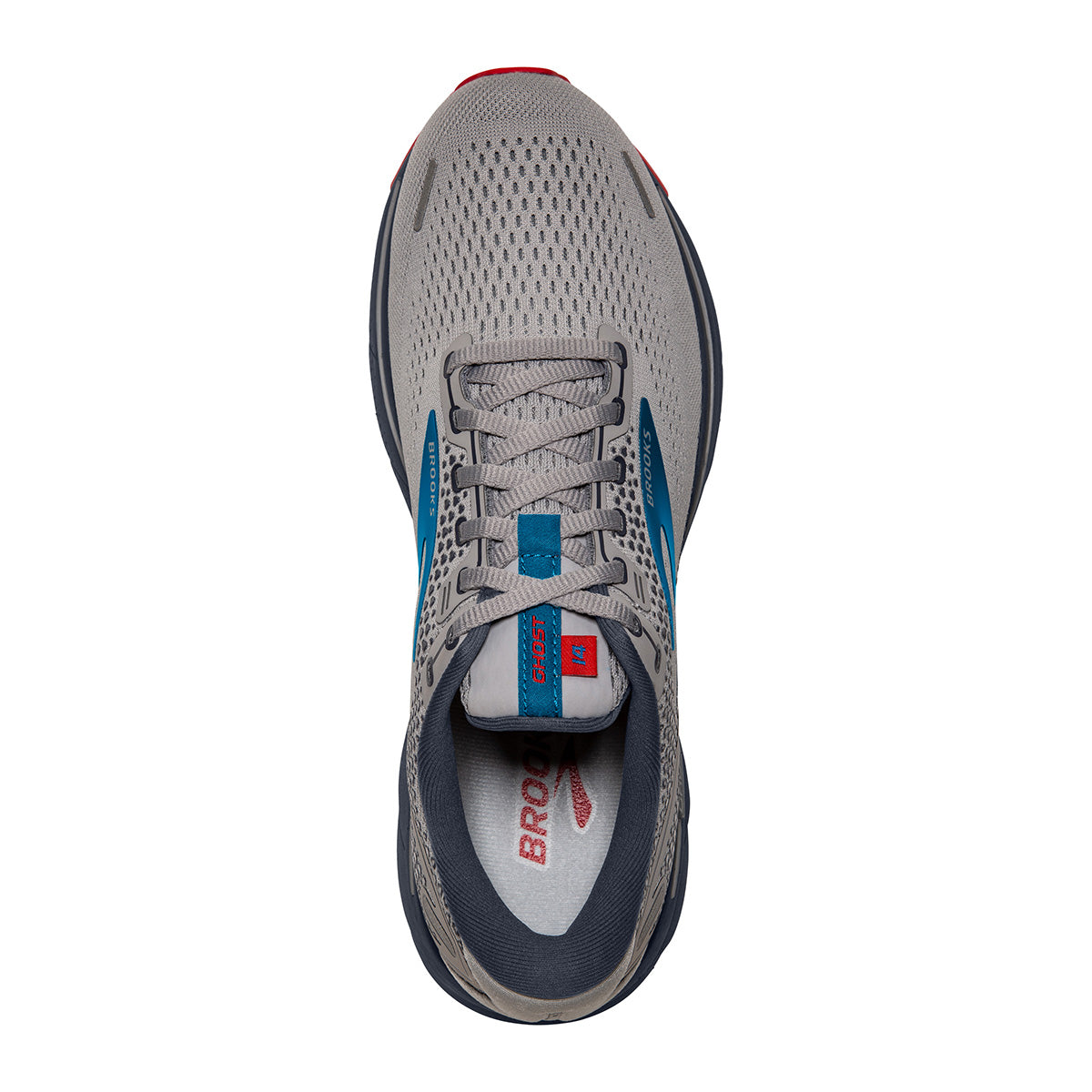 Brooks Ghost 14 - Grey - Blue - Red