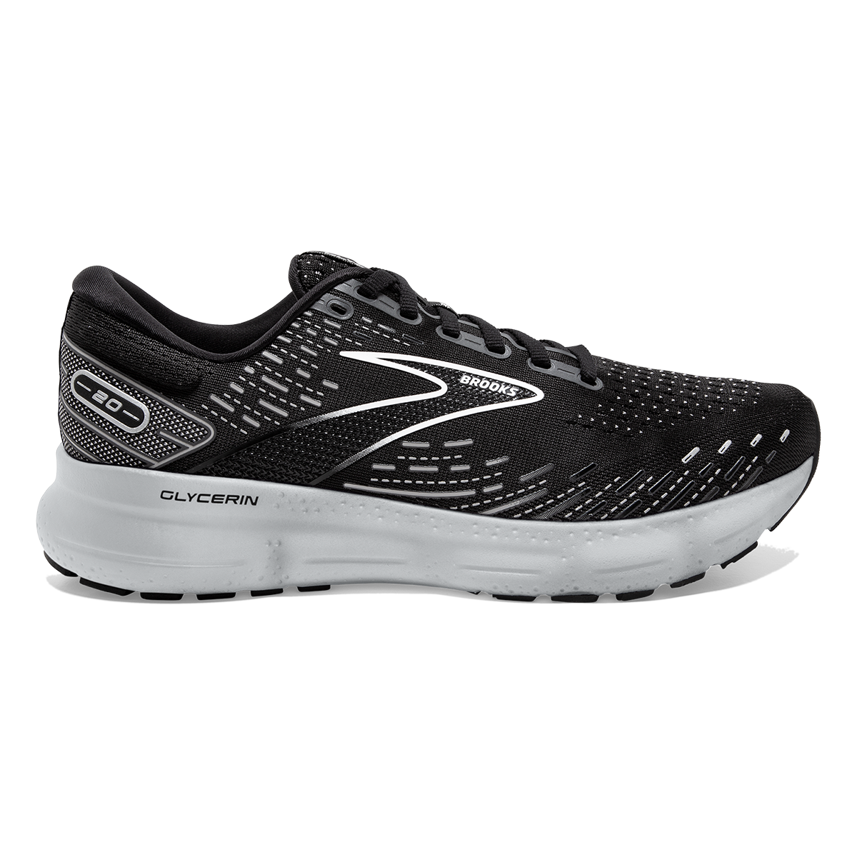 Brooks Glycerin 20 - Black - White - Alloy