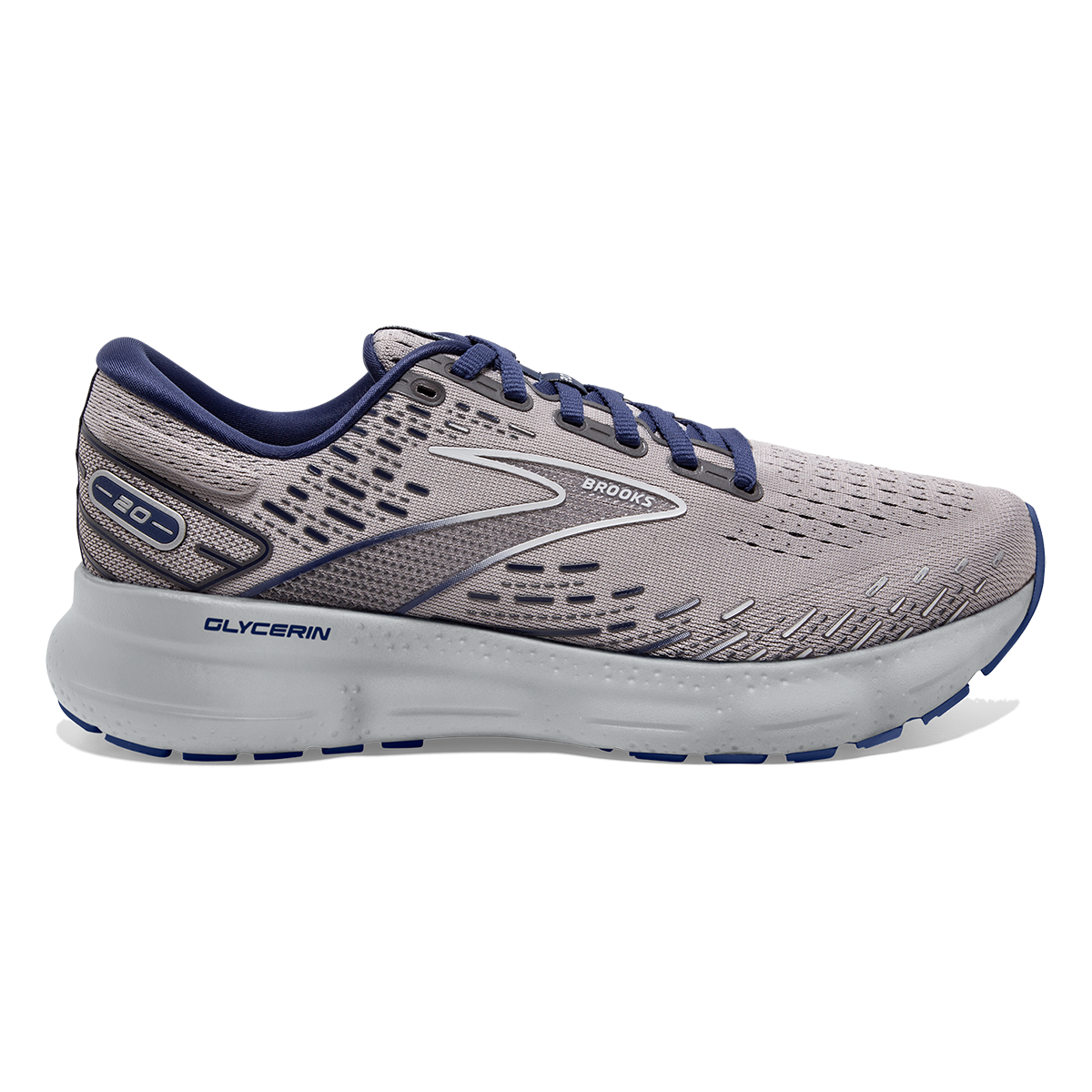 Brooks Glycerin 20 - Alloy - Grey - Blue Depths