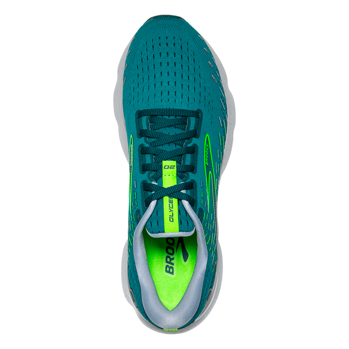 Brooks Glycerin 20 - Kayaking - Heron - Green Gecko