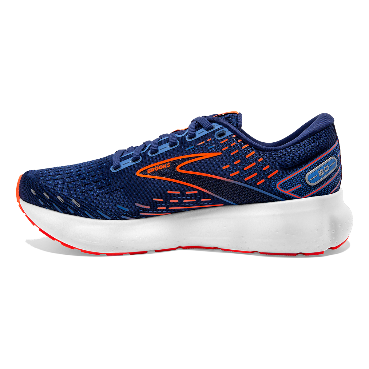 Brooks Glycerin 20 - Blue Depths - Palace Blue - Orange