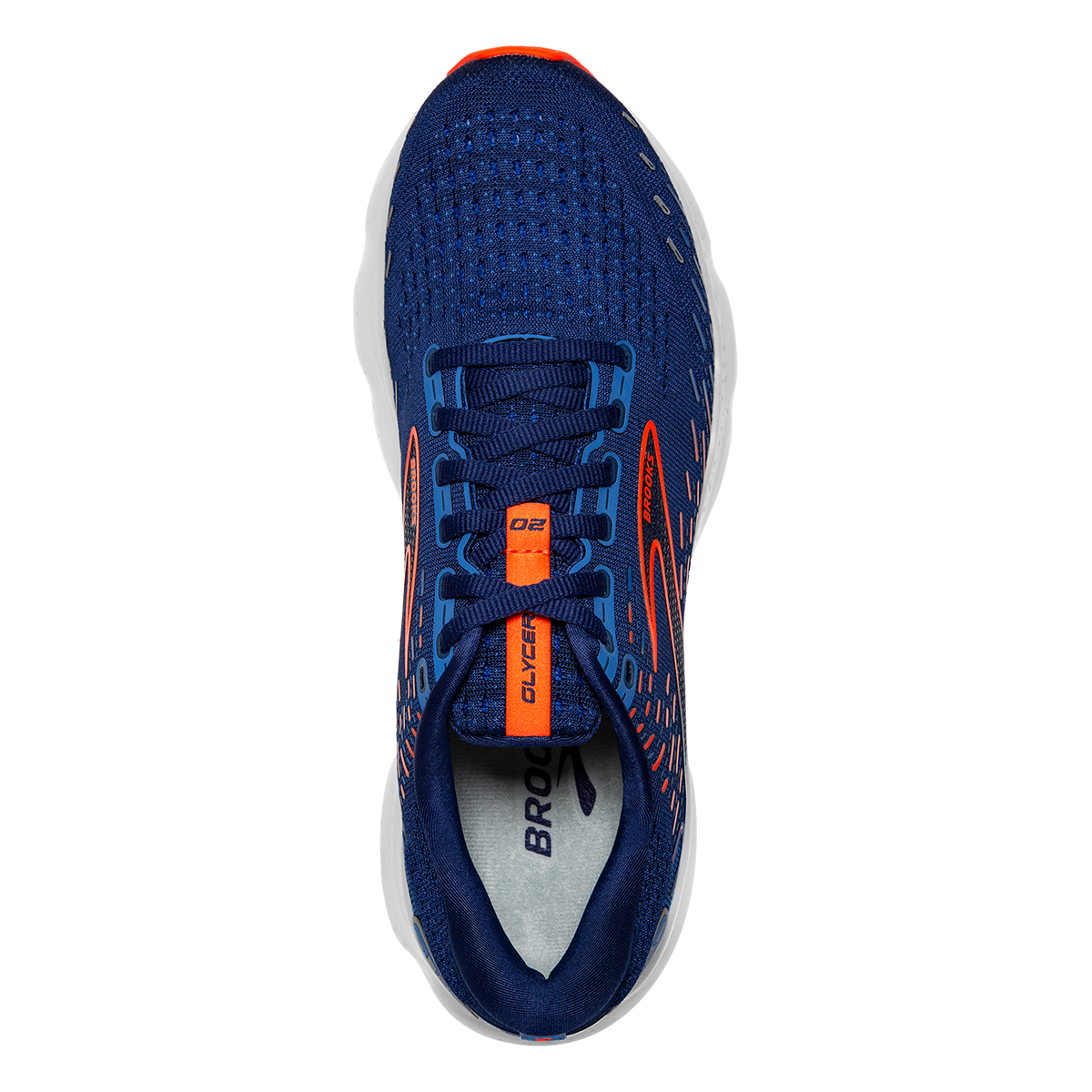 Brooks Glycerin 20 - Blue Depths - Palace Blue - Orange