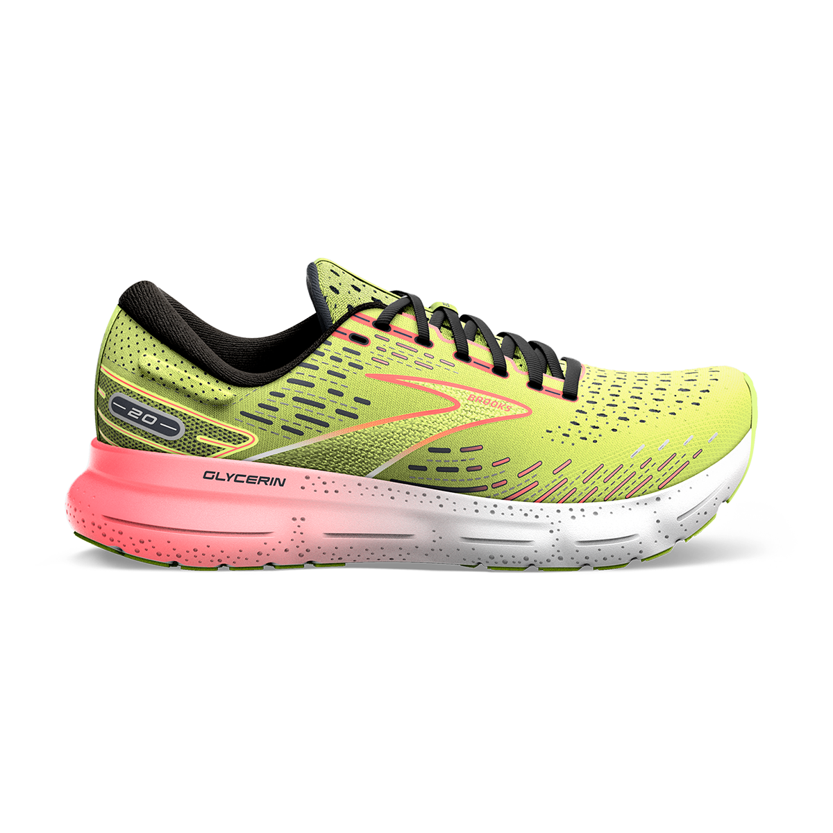 Brooks Glycerin 20 - Lime - Red - Ebony