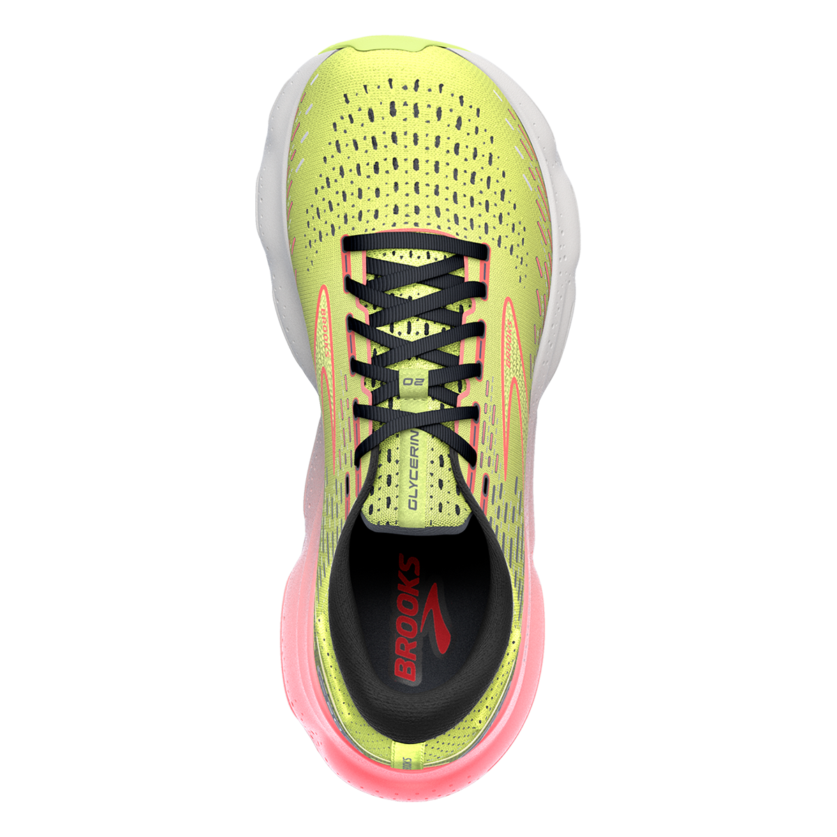 Brooks Glycerin 20 - Lime - Red - Ebony