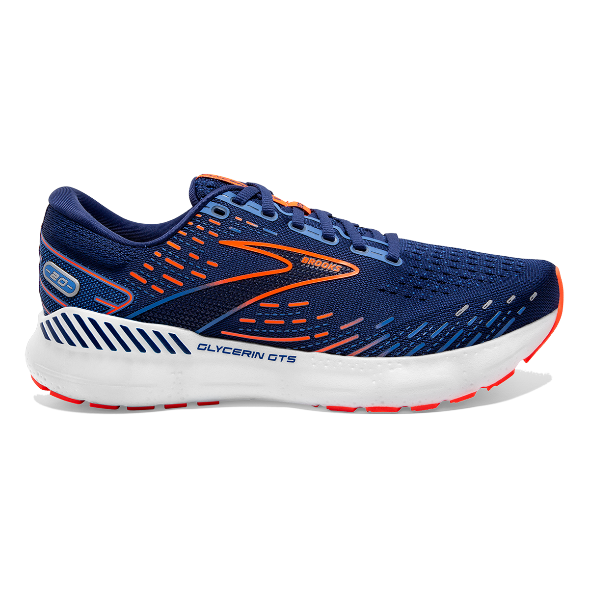 Brooks Glycerin GTS 20 - Blue Depths - Palace Blue - Orange