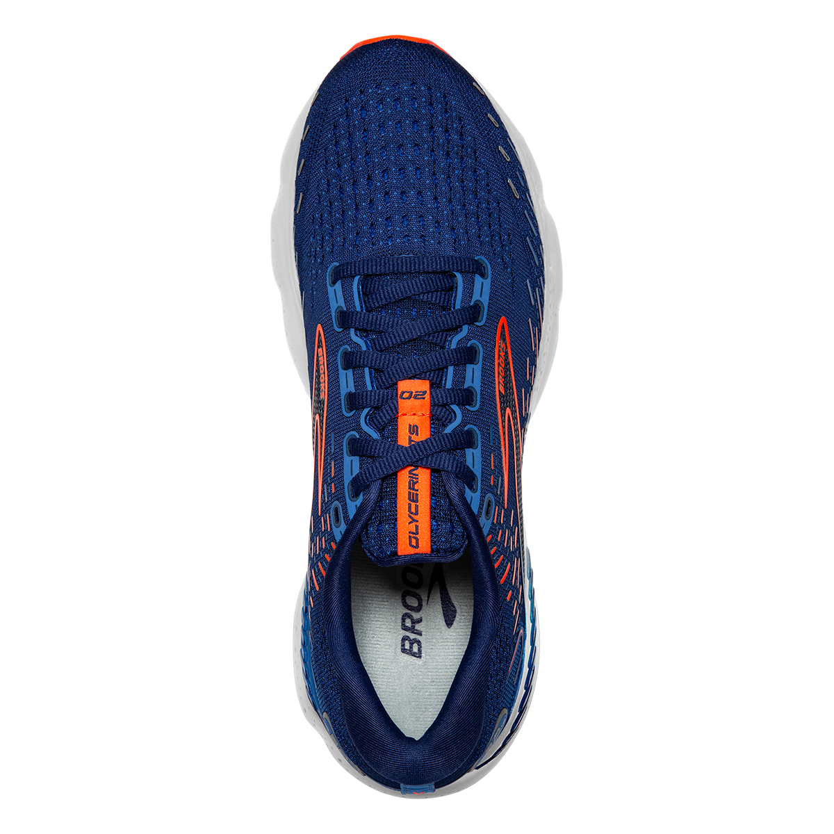 Brooks Glycerin GTS 20 - Blue Depths - Palace Blue - Orange