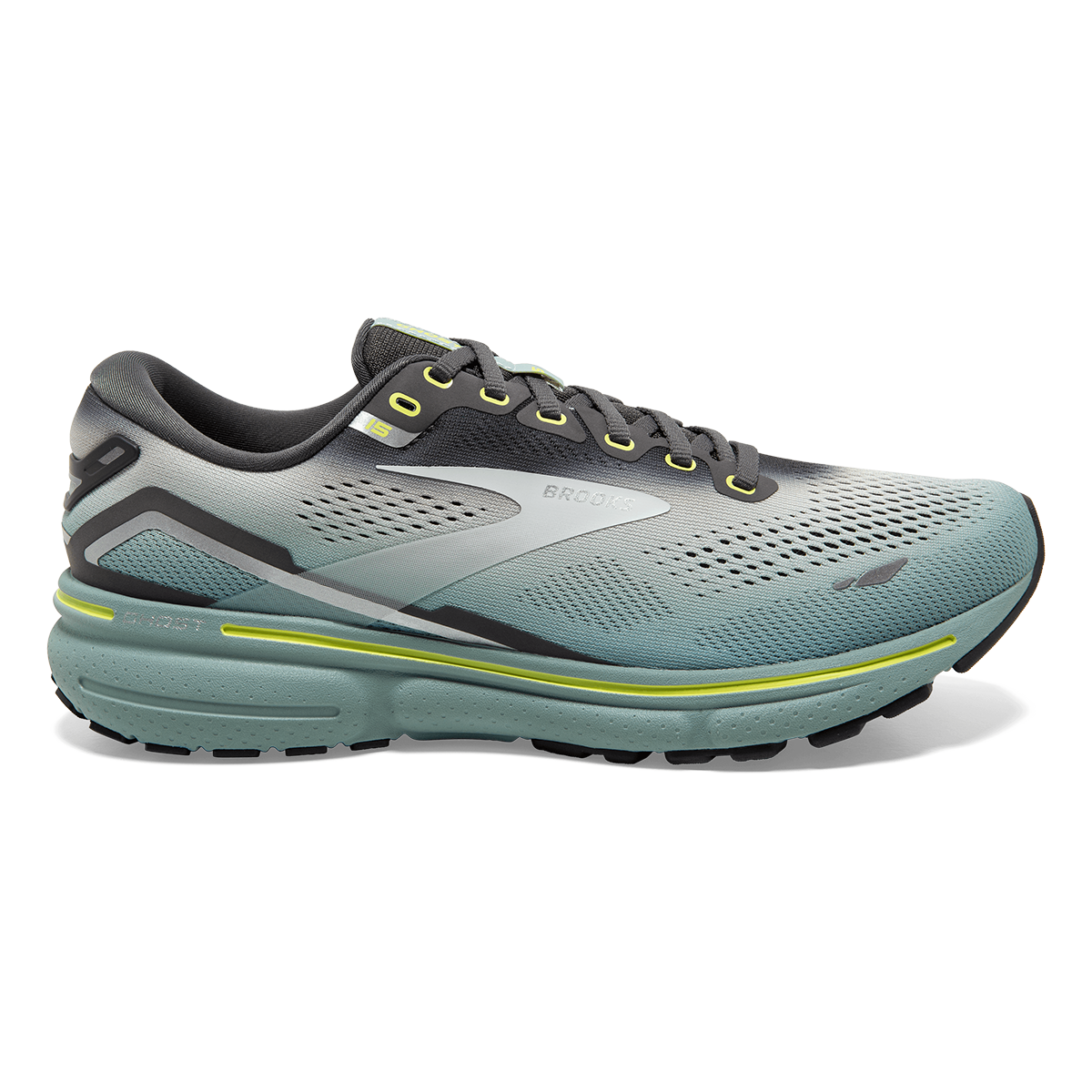 Brooks Ghost 15 - Grey - Oyster - Cloud Blue