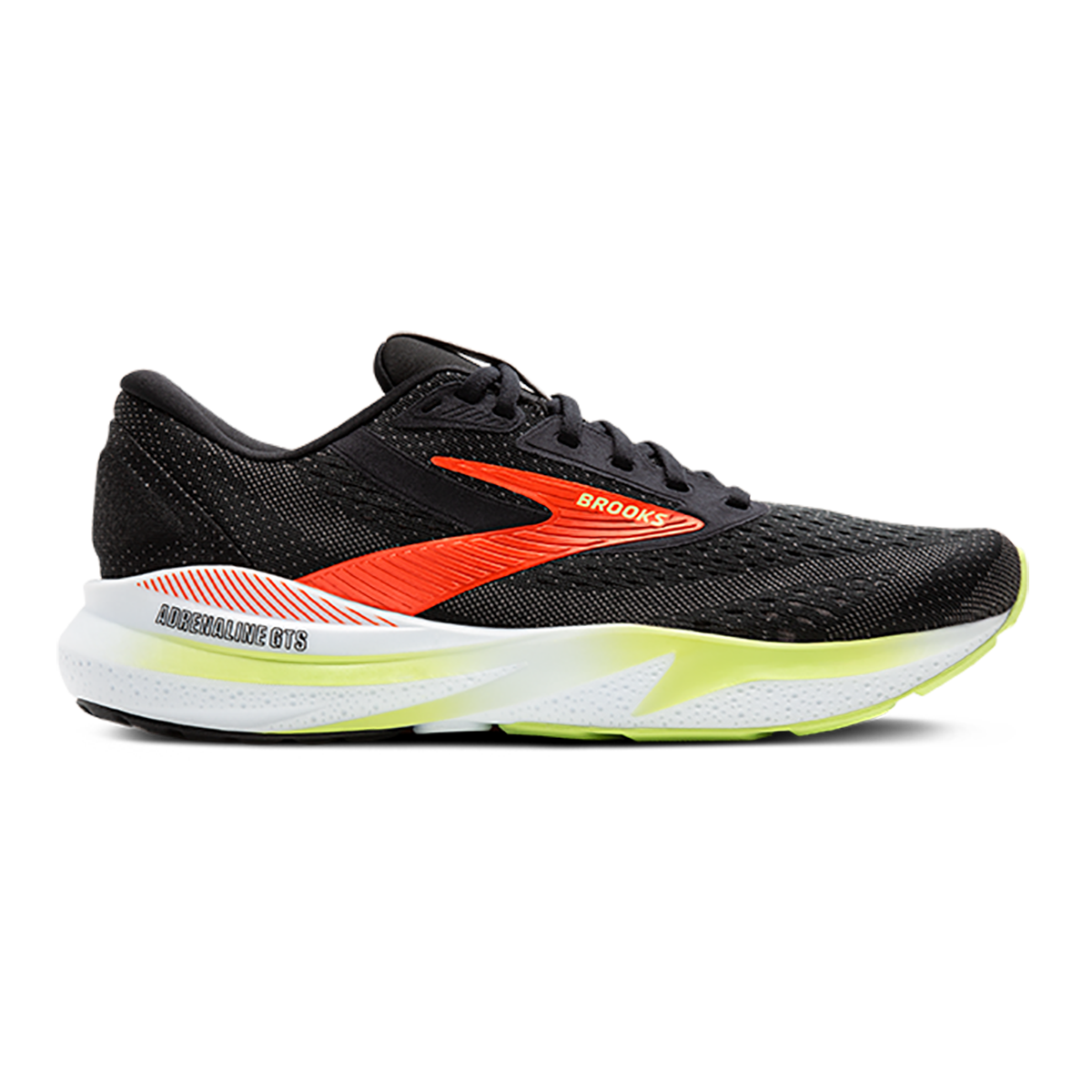 Brooks Adrenaline GTS 24 Black - Mandarin Red - Green