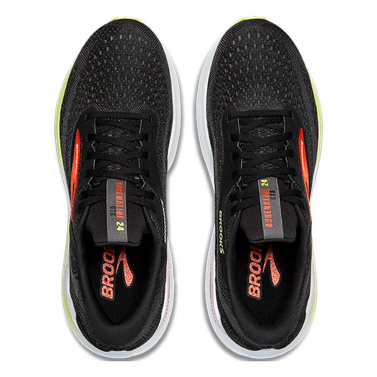 Brooks Adrenaline GTS 24 Black - Mandarin Red - Green