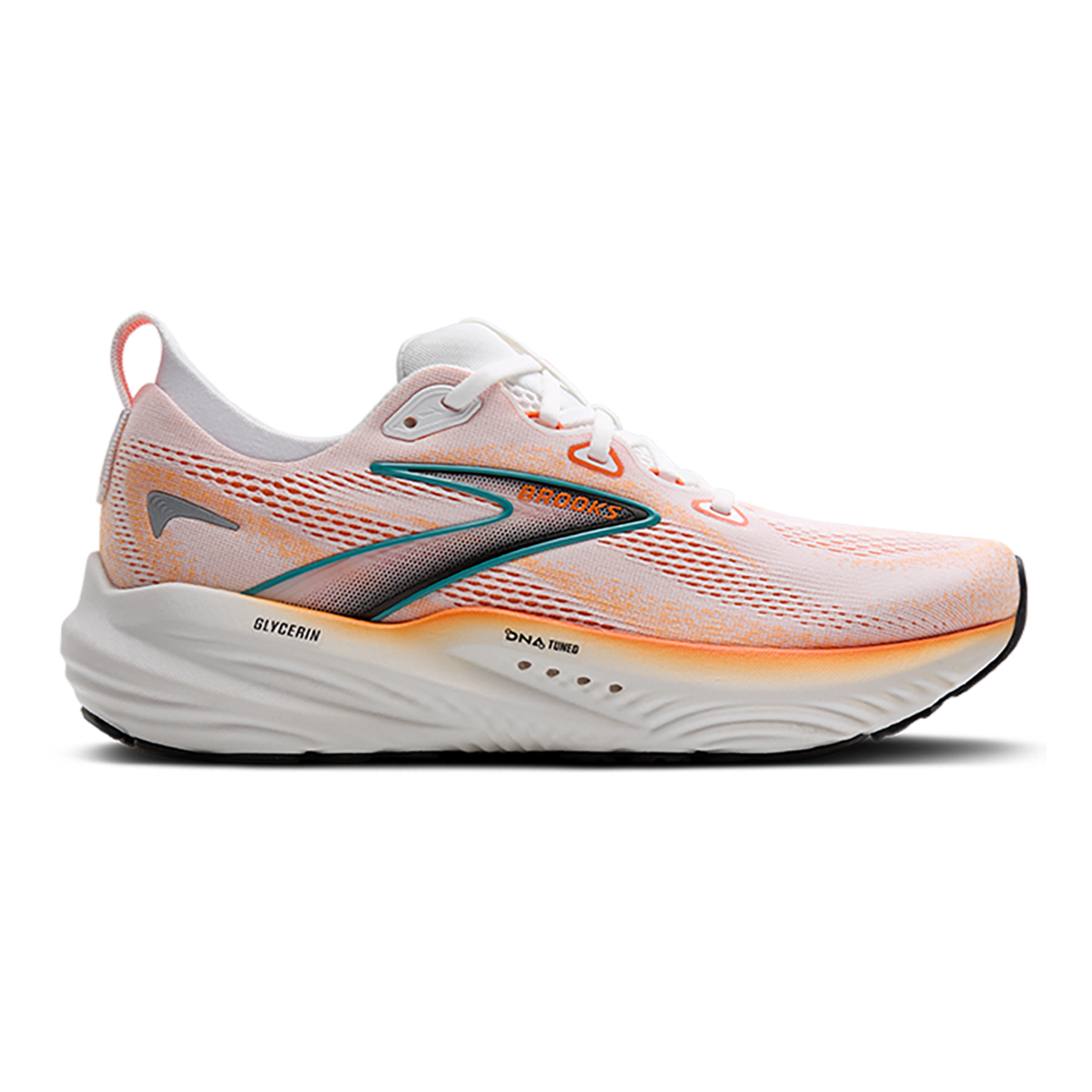 Brooks Glycerin 22 White - Orange - Green Blue Slate