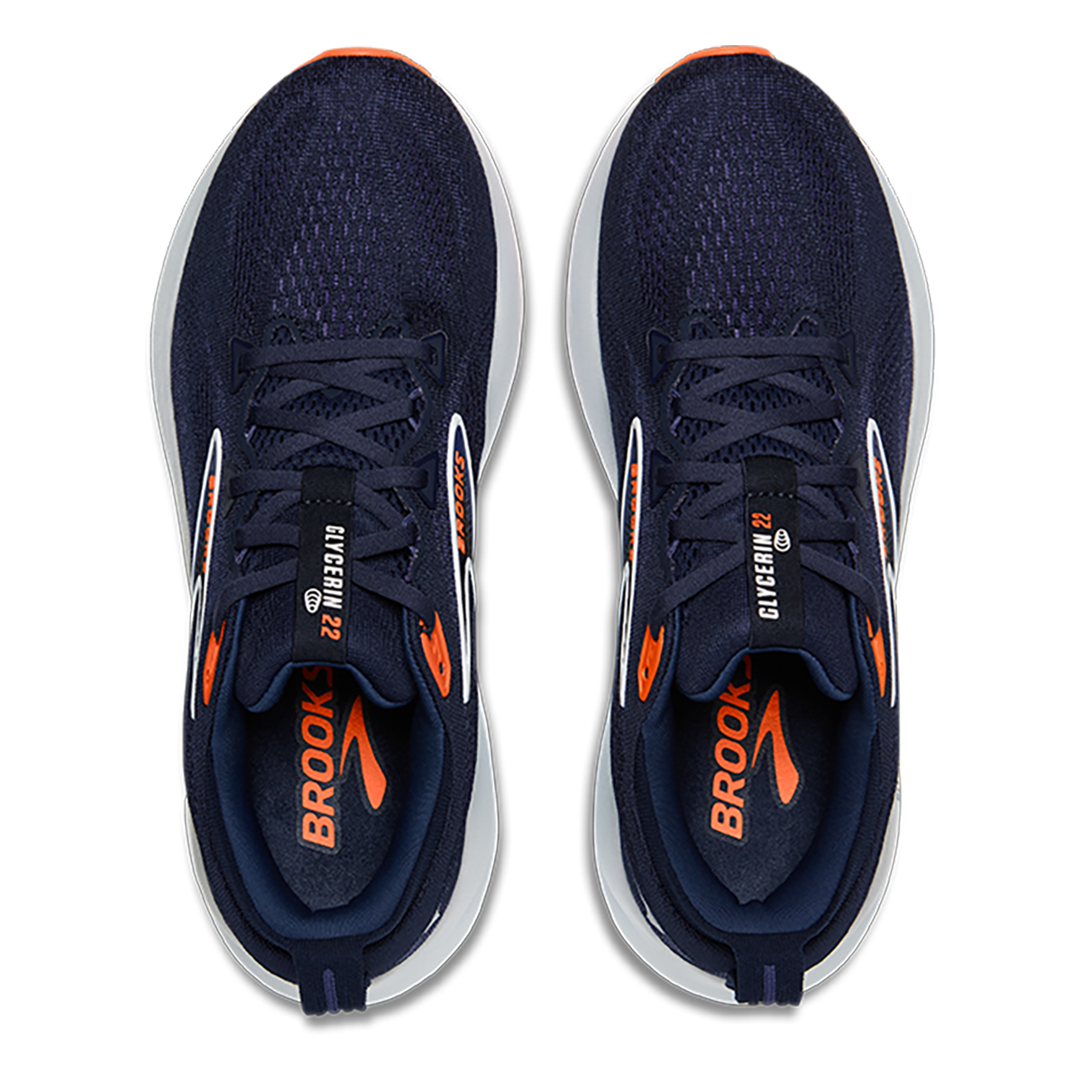 Brooks Glycerin 22 Peacoat - Blue Ribbon - Orange