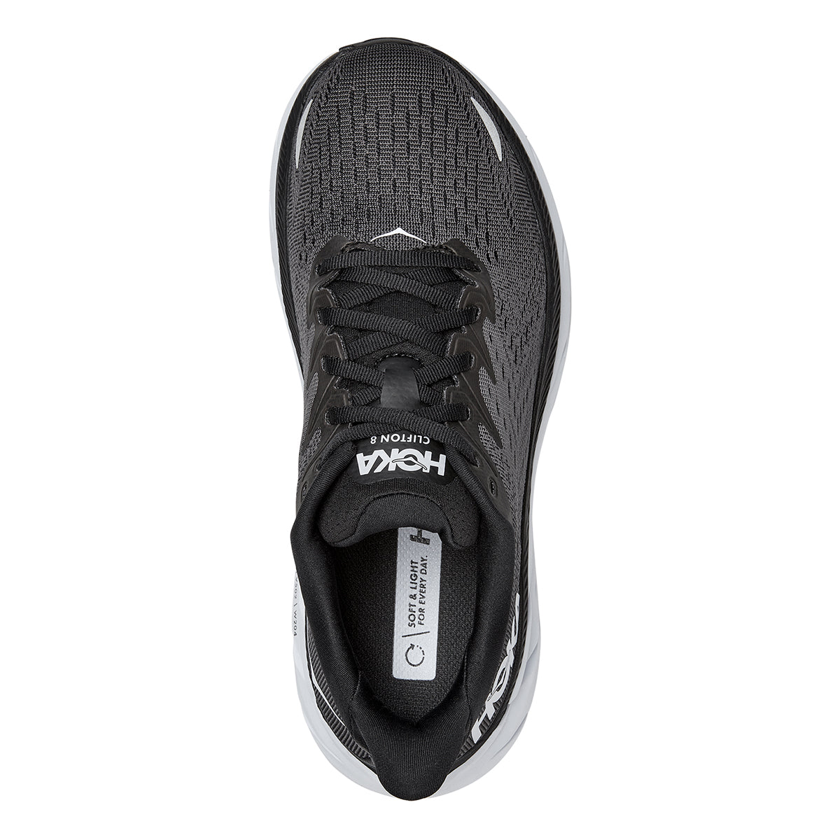 Hoka Clifton 8 - Black - White