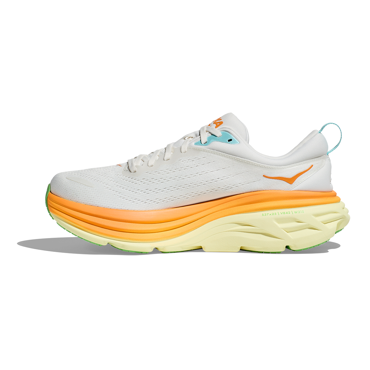 Hoka Bondi 8 - Blanc de Blanc - Solar Flare