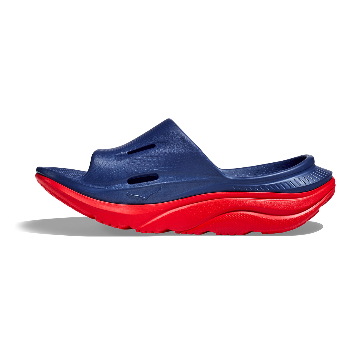 Hoka Ora Recovery Slide 3 - Bellwhether Blue - Red Alert