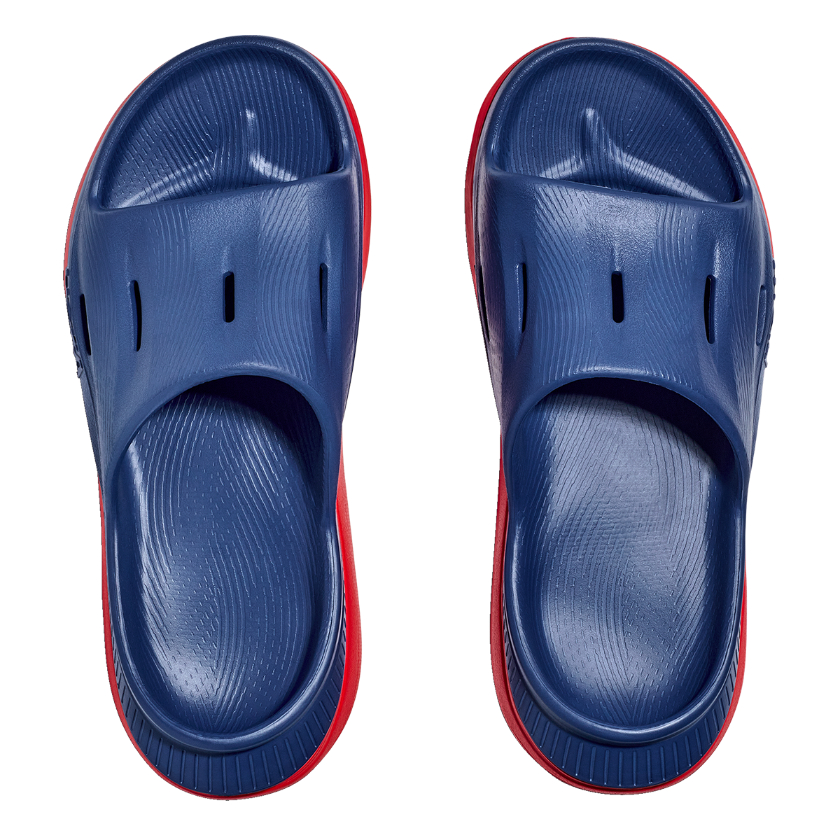 Hoka Ora Recovery Slide 3 - Bellwhether Blue - Red Alert