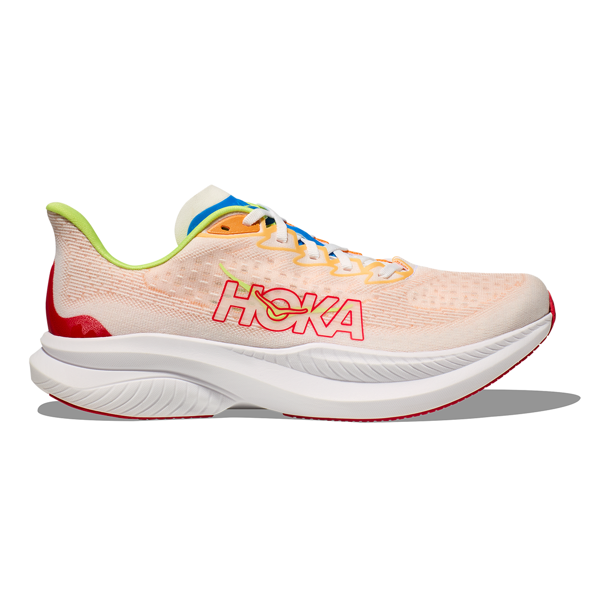 Hoka Mach 6 - White - Solar Flare