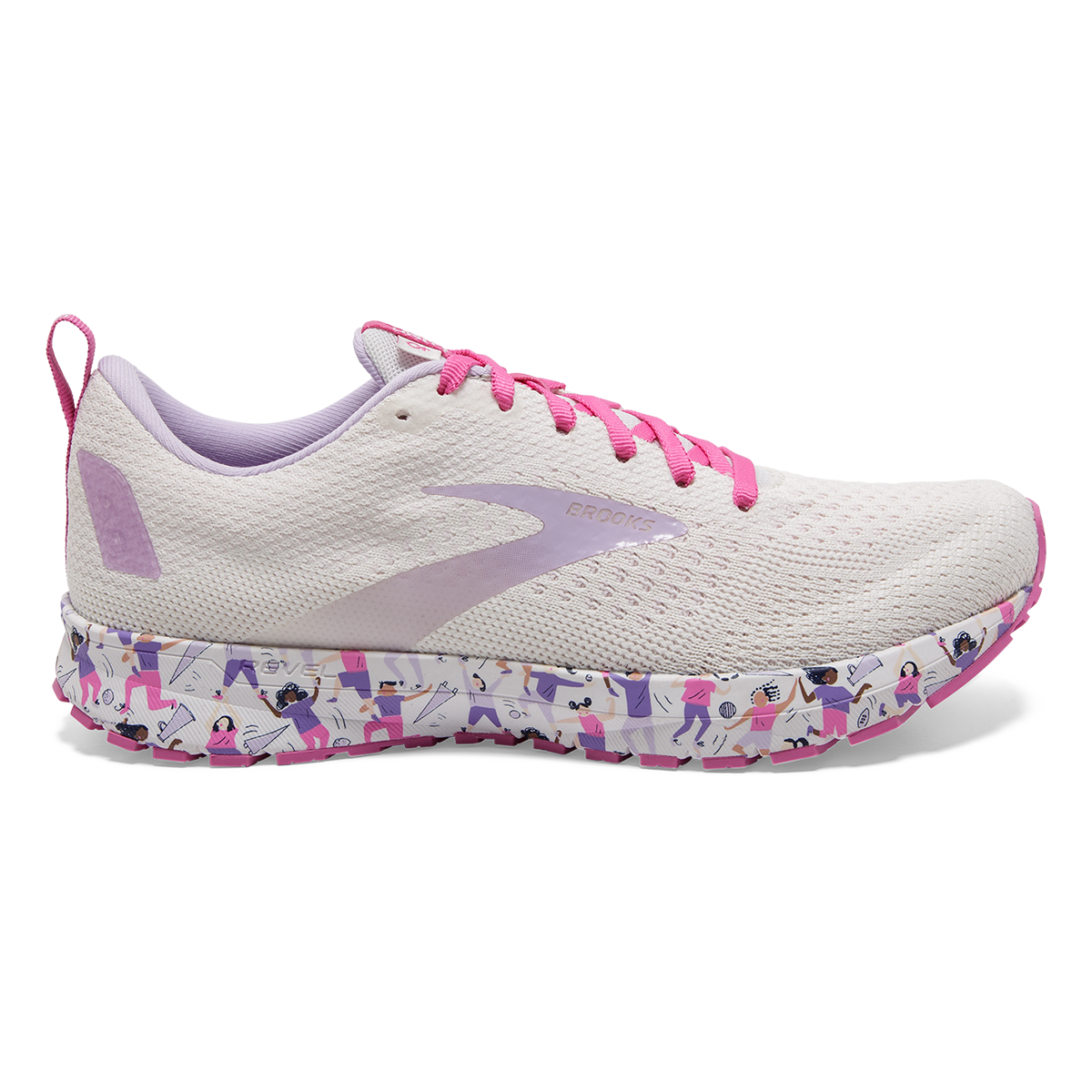 Brooks Revel 4 - White - Lilac - Pink