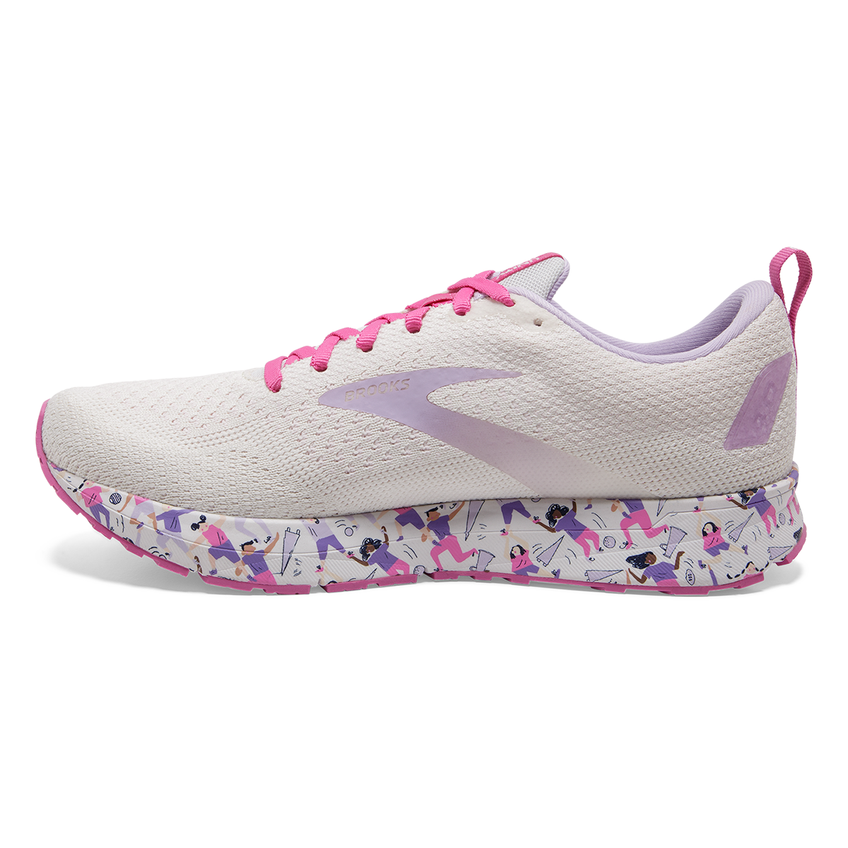 Brooks Revel 4 - White - Lilac - Pink