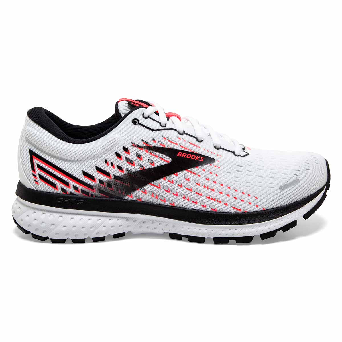 Brooks Ghost 13 - White - Pink - Black