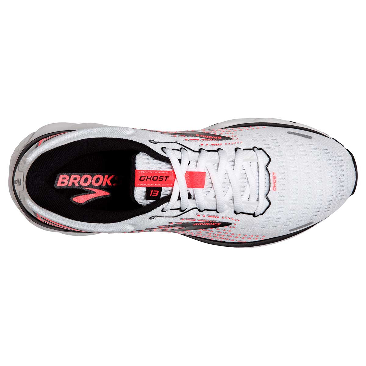 Brooks Ghost 13 - White - Pink - Black