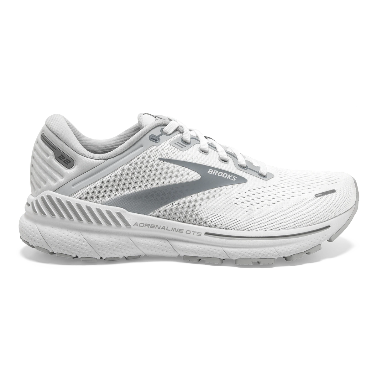 Brooks Adrenaline GTS 22 - White - Oyster - Primer Grey