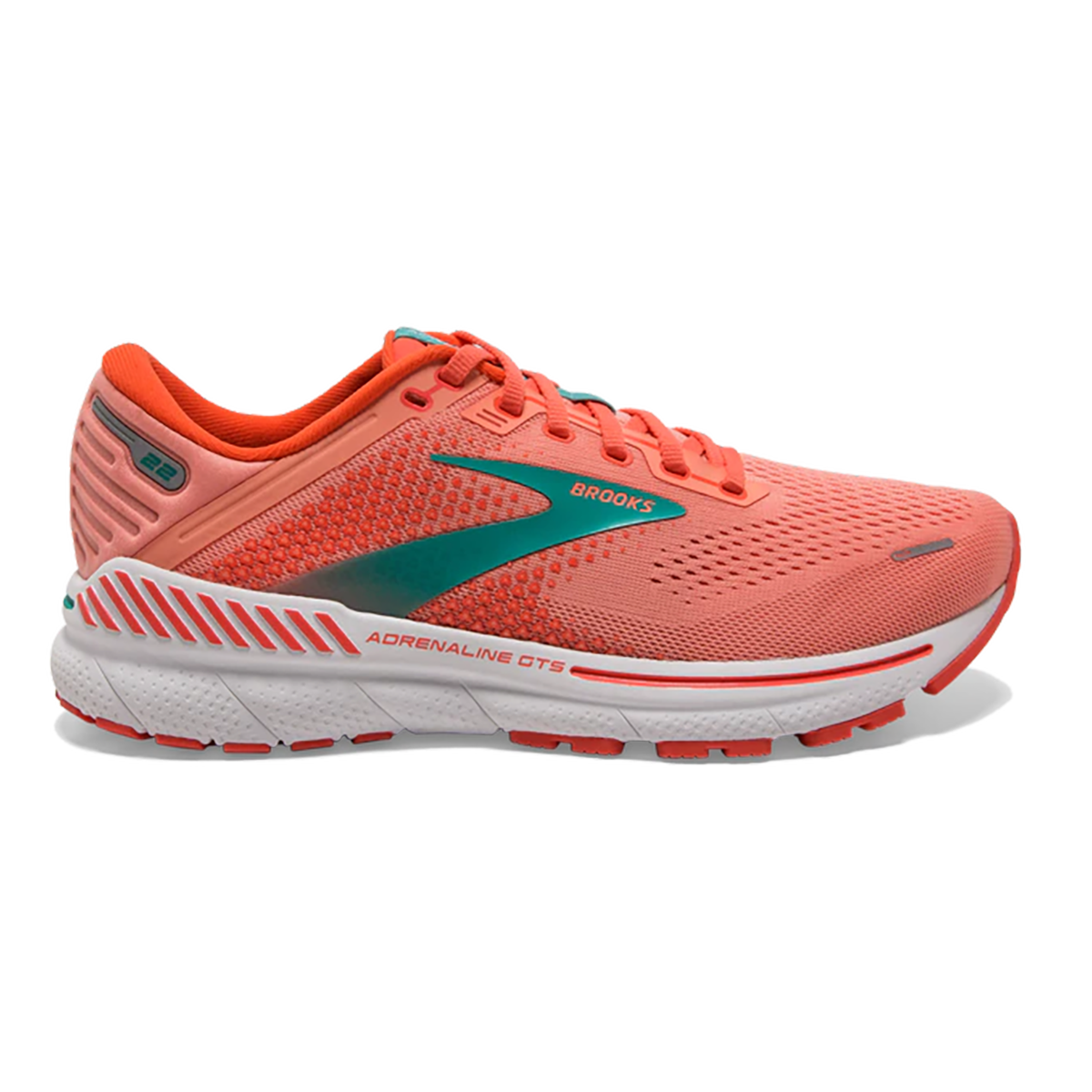 Brooks Adrenaline GTS 22 - Coral - Latigo Bay - White