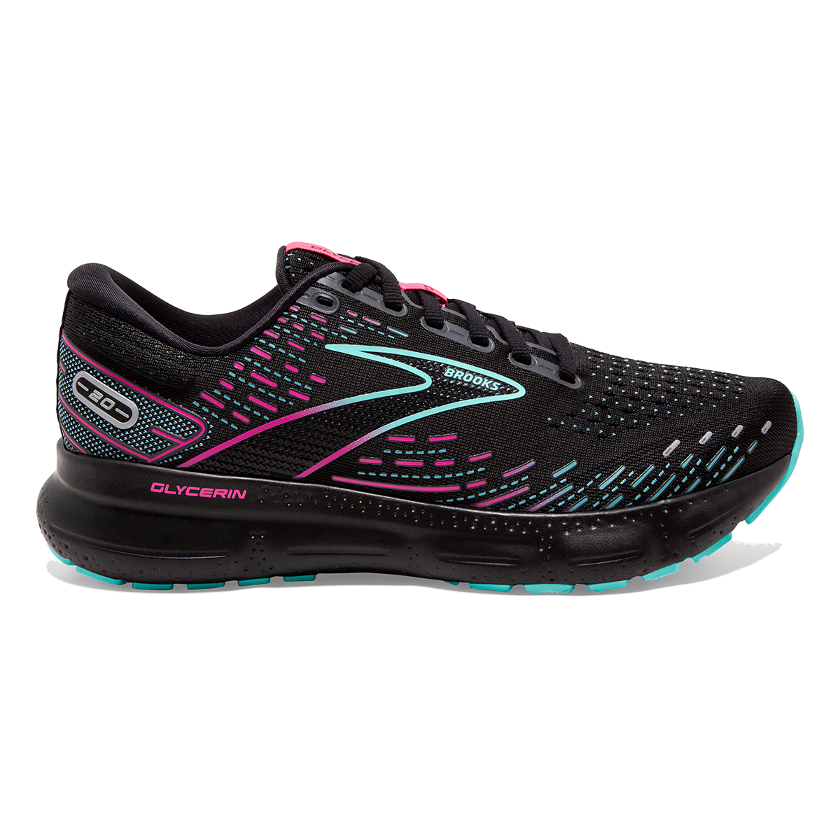 Brooks Glycerin 20 - Black - Blue Light - Pink