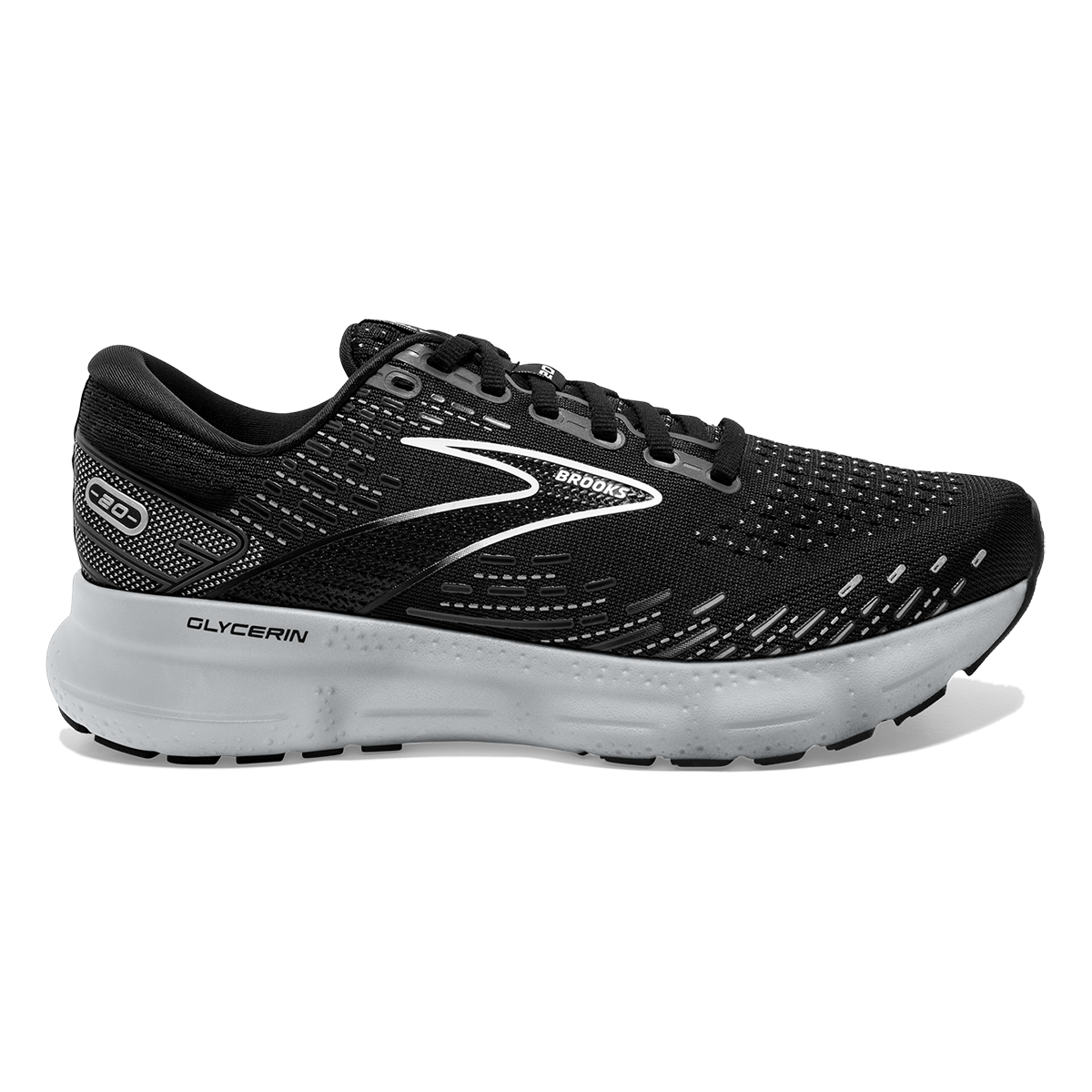 Brooks Glycerin 20 - Black - White - Alloy