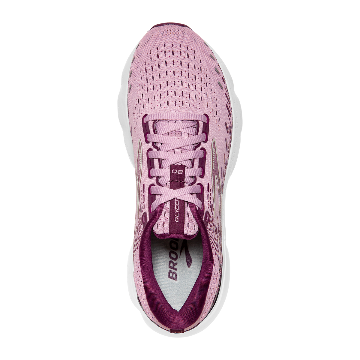 Brooks Glycerin 20 - Mauve - Grape Wine - Grey