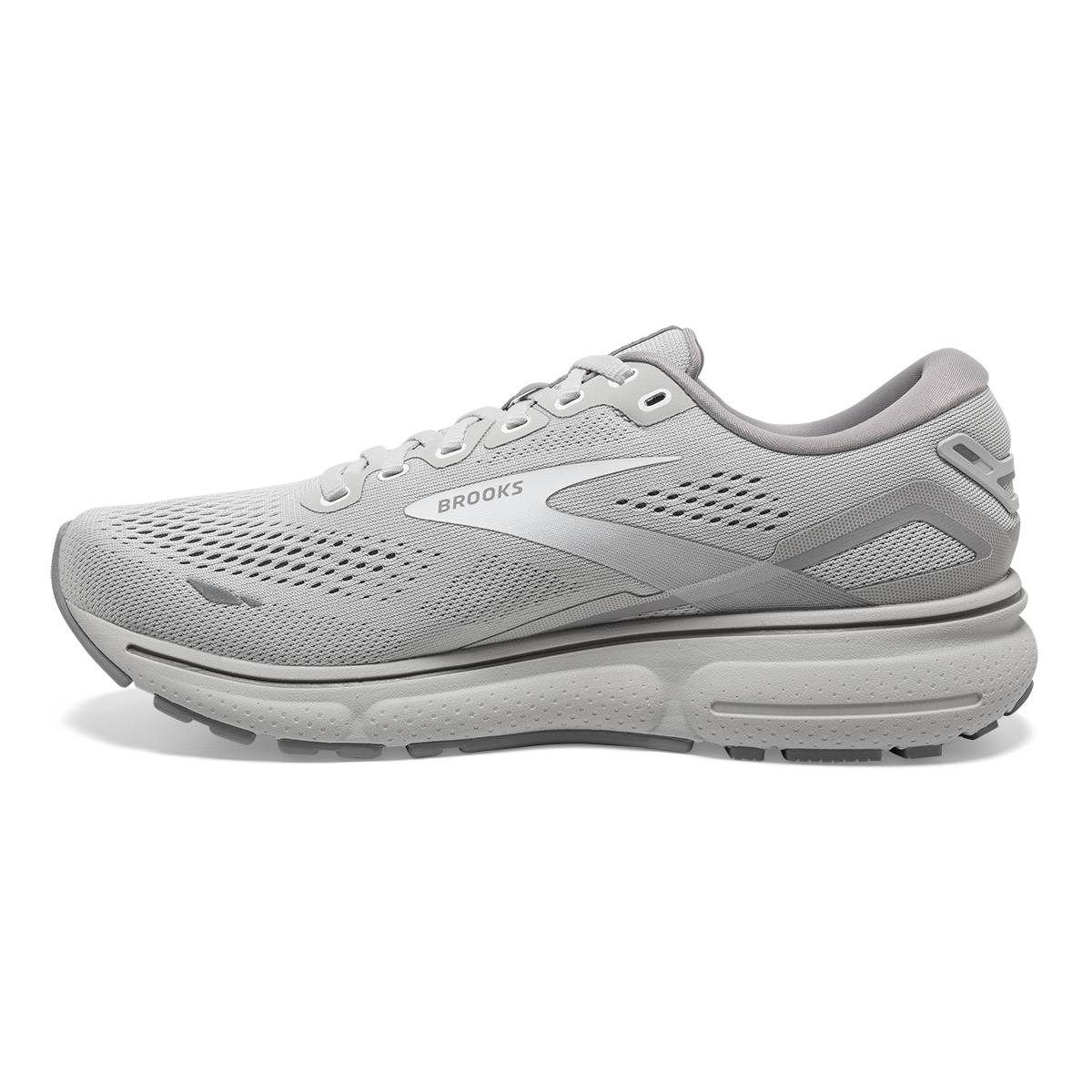 Brooks Ghost 15 - Oyster - Alloy - White