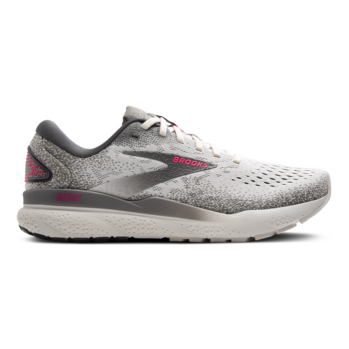 Brooks Ghost 16 - Grey - Gargoyle - Pink