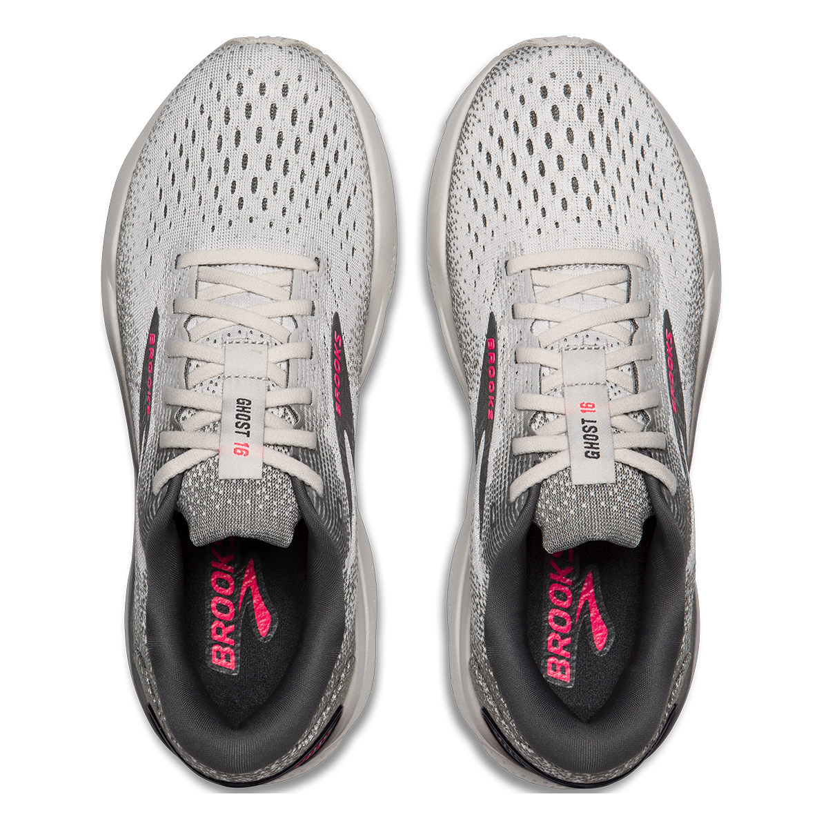 Brooks Ghost 16 - Grey - Gargoyle - Pink