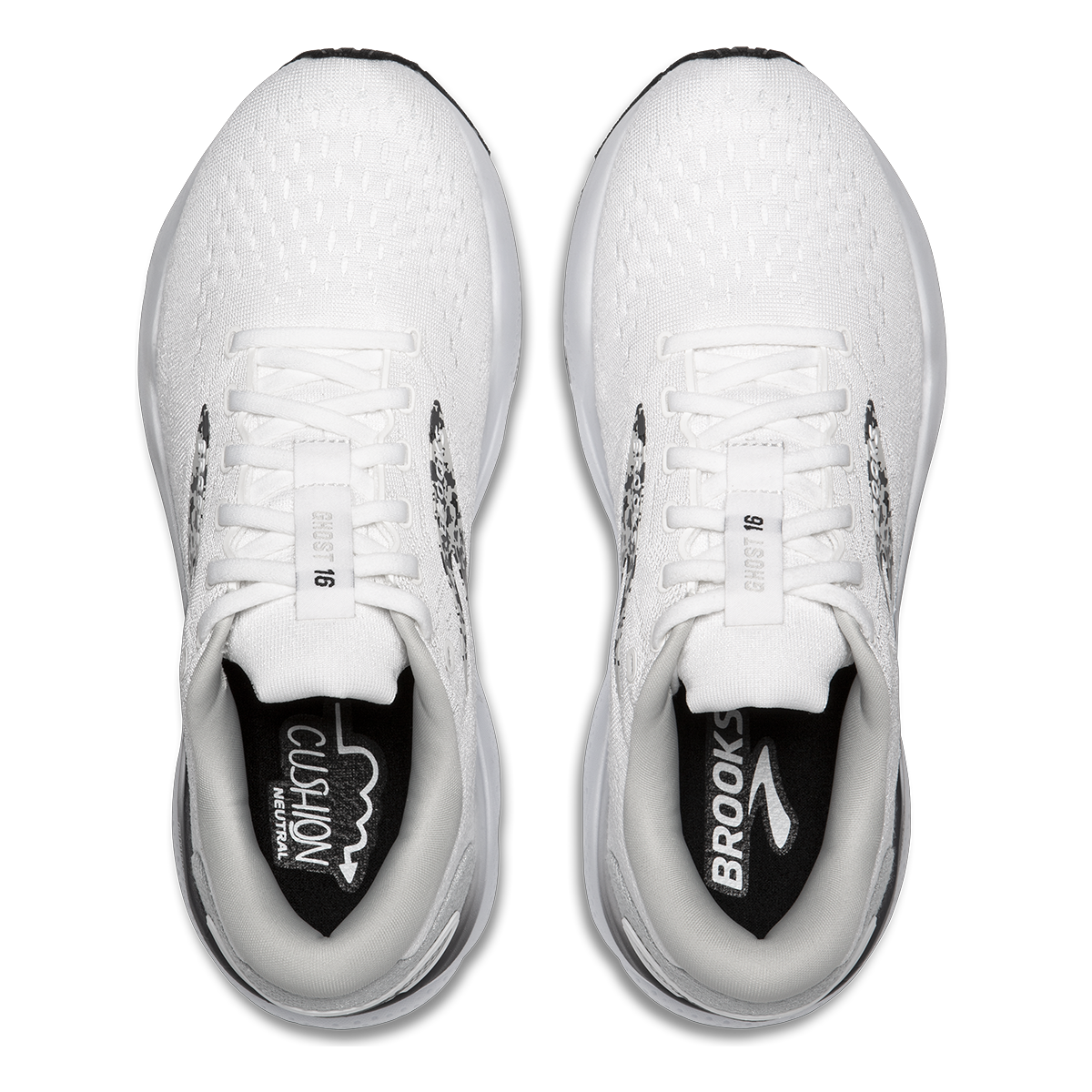 Brooks Ghost 16 - White - Oyster - Lava