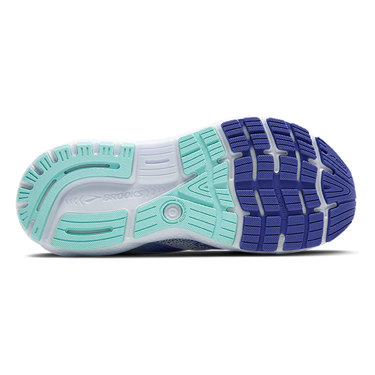 Brooks Ghost 16 - White - Amparo Blue - Limpet Shell