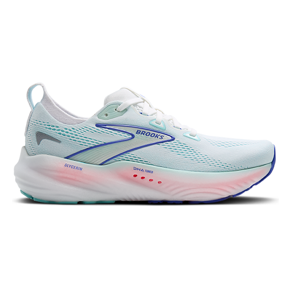 Brooks Glycerin 22 White - Limpet Shell - Amparo Blue