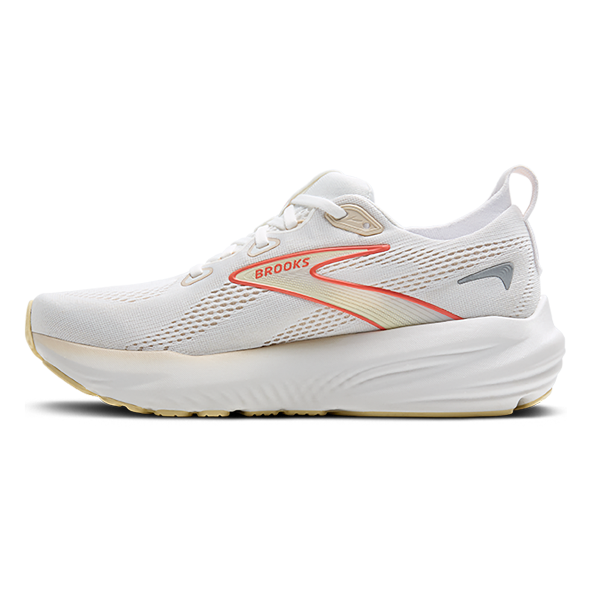 Brooks Glycerin 22 White - Almond Peach - Hot Coral