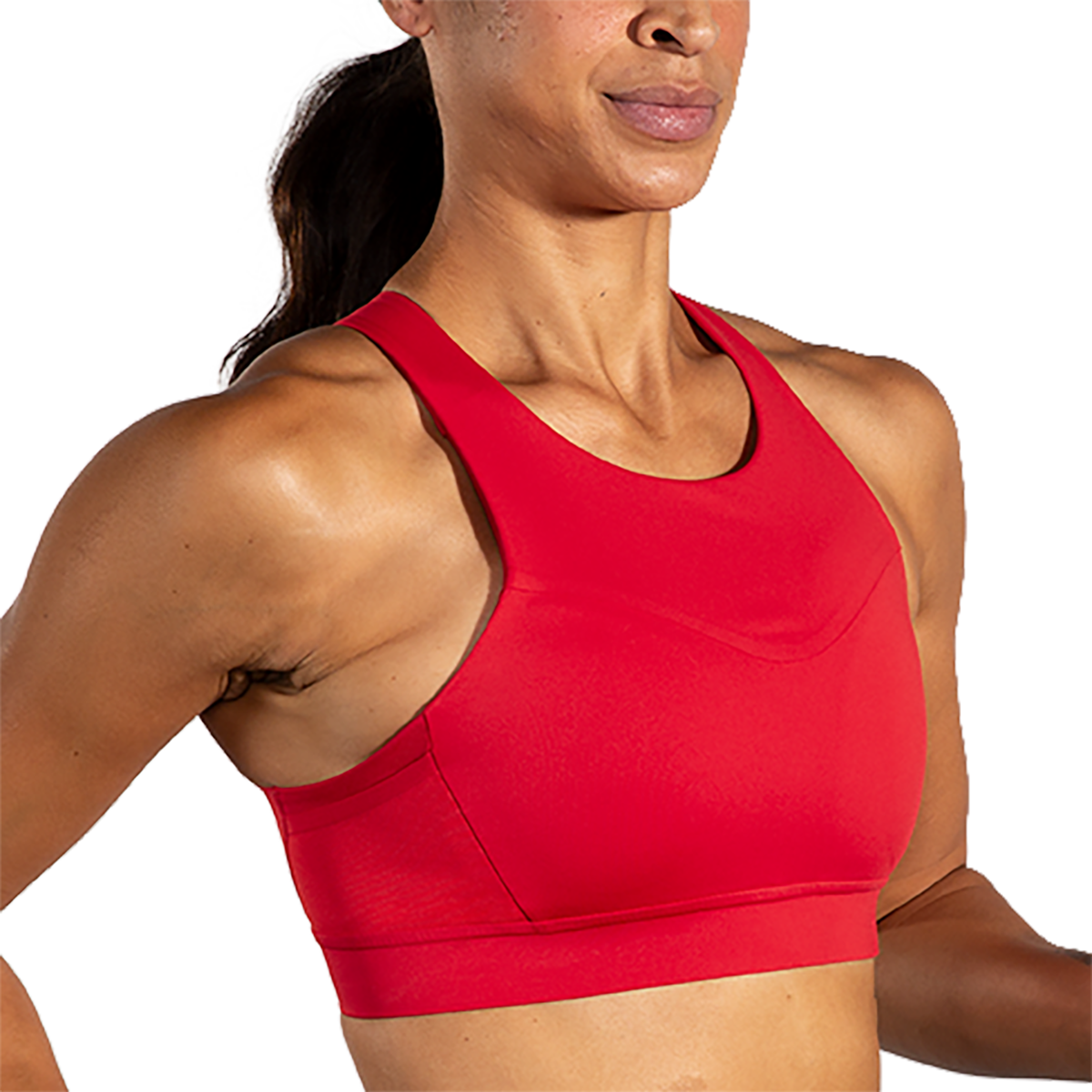 Brooks Drive 3 Pocket Run Bra - Salsa