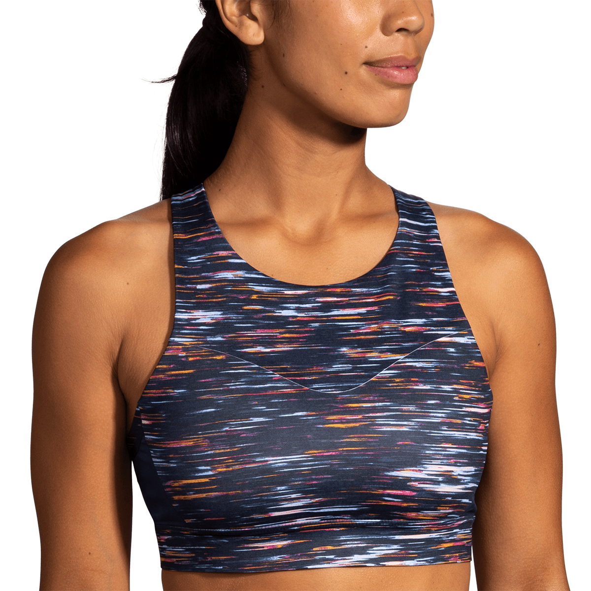 Brooks Drive 3 Pocket Run Bra - Sundial Velocity Print