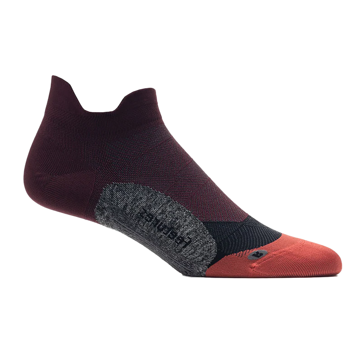 Feetures Elite Light Cushion No Show Tab - Dark Cherry